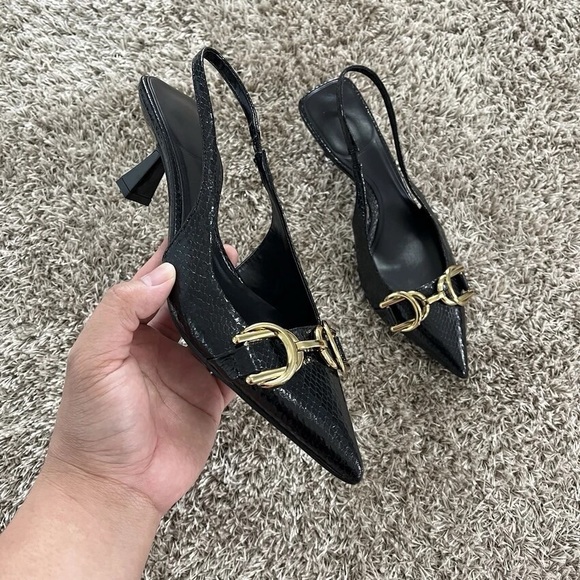 Slingback Pointed Heels - Picture 5 of 6